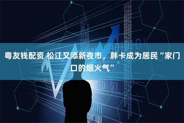 粤友钱配资 松江又添新夜市，胖卡成为居民“家门口的烟火气”
