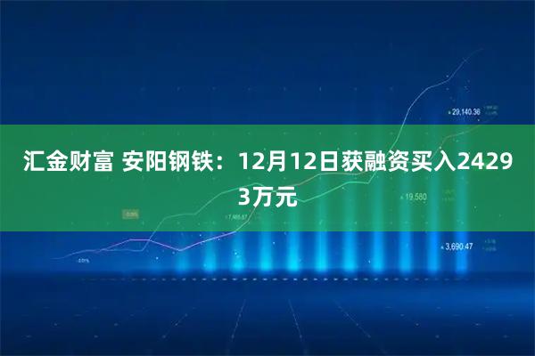 汇金财富 安阳钢铁：12月12日获融资买入24293万元